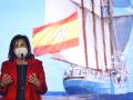 La ministra de Defensa, Margarita Robles, preside el acto de presentación del XCIV Crucero de Instrucción Juan Sebastián de Elcano, en el Museo Naval