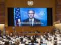El secretario de Estado de los EE.UU. Antony Blinken, comparece por videoconferencia en el Consejo de DDHH de la ONU