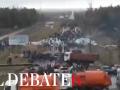 Barricadas y camiones cisterna impiden el avance ruso en Ucrania