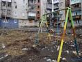 Desolación en los parques infantiles de Ucrania