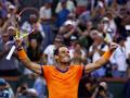 Nadal celebra el pase a la final de Indian Wells tras vencer a Alcaraz