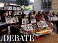 Manifestantes en Hong Kong