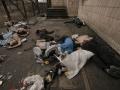 Hombres asesinados en Bucha, Ucrania, algunos de ellos maniatados