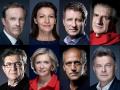 (FILES) This combination of file photographs created on March 7, 2022, shows, in alphabetical order, French presidential candidates (Top, L-R) LO spokesperson Nathalie Arthaud of "Lutte ouvriere" (LO); French Member of Parliament Nicolas Dupont-Aignan of "Debout la France" (DLF); Paris Mayor Anne Hidalgo of the "Socialist Party" (PS); Member of European Parliament Yannick Jadot of "Europe Ecology  Les Verts" (EELV); French Member of Parliament Jean Lassalle of "Resistons !"; French Member of Parliament Marine Le Pen of "Rassemblement National" (RN); (bottom, L-R) French President Emmanuel Macron of "La Republique en Marche (LREM); French Member of Parliament Jean-Luc Melenchon of "La France Insoumise" (LFI); Ile-de-France Regional Council President Valerie Pecresse of "Les Republicains"; Bordeaux Municipal and Metropolitan area Council member Philippe Poutou of the "Nouveau Parti Anticapitaliste" (NPA); PCF National Secretary and French Member of Parliament Fabien Roussel of the "French Communist Party" (PCF); and Reconquete! party leader Eric Zemmour of "Reconquete!". - French voters head to the polls on April 10, 2022 for a presidential election. (Photo by Joël SAGET and Eric Feferberg / AFP)