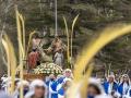 Vista de la procesión de Domingo de Ramos de la Cofradía de la Entrada de Jesús en Jerusalén, la burrica, en Teruel