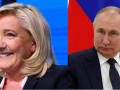 Marine Le Pen, candidata a la presidencia francesa, y Vladimir Putin, presidente de Rusia