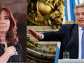 Cristiana Kirchner (I) y Alberto Fernández (D) vicepresidenta y presidente de Argentina respectivamente