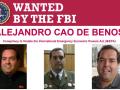 Cartel del FBI de busca y captura a Cao de Benós