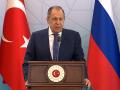 Lavrov en rueda de prensa en su visita por Turquía
