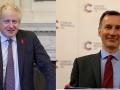 El primer ministro británico Boris Johnson y y su adversario dentro del Partido Conservador Jeremy Hunt