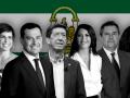 Fotomontaje de los candidatos a la Presidencia de la Junta de Andalucía