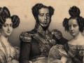 La familia real portuguesa: D. Amélia Augusta , D. Pedro IV y D. Maria da Glória