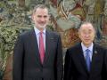 Felipe VI recibe a Ban Ki-Moon, exsecretario general de la ONU