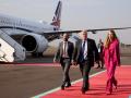 El primer ministro británico, Boris Johnson, y su mujer Carrie aterrizan en Kigali