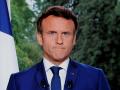 Emmanuel Macron durante un discurso televisado tras las legislativas francesas
