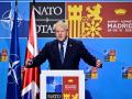 El primer ministro británico Boris Johnson en la cumbre de la OTAN