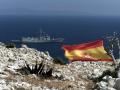 Bandera española izada en el Islote Perejil