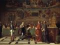 Galileo ante la Oficina Santa, una pintura del siglo XIX por Joseph-Nicolas Robert-Fleury