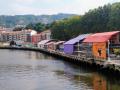 Recinto de las 'txoznas' de las fiestas de Bilbao, barras de bar dominadas por el mundo abertzale