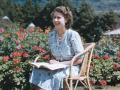 Britain's Princess Elizabeth, later Queen Elizabeth II, on her 21st birthday, seated in Natal National Park, South Africa, April 21, 1947. In the background are the Drakenberg Mountains.