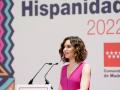 Isabel Díaz Ayuso, presidenta de la Comunidad de Madrid, en la presentación del festival Hispanidad 2022