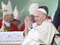 El Papa Francisco durante la Santa Misa al aire libre en Nursultán