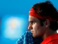 Roger Federer en el descanso de un partido