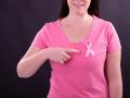 Midsection of happy caucasian woman in pink tshirt with pink ribbon gesturing. breast cancer positive awareness campaign concept digitally generated video. || Model released 
action background band breast cancer chance character cheerful chest color pink colour pink CRAB delight design digital female feminine good fortune happiness head shot health HTH illustration image individual joy lifestyle luck man merry People person picture pleasure Positive reel ribbon serene setting up sign smiling strip symbol video waist wife women wrapper young painting pink smile woman portrait happy