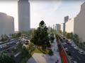 Carril bici de la Castellana a la altura de Torre Europa