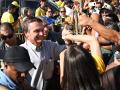 El presidente brasileño y candidato a la reelección Jair Bolsonaro en plena campaña