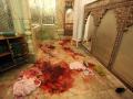 Imagen que muestra la sangre de las víctimas tras el atentado armado del Estado Islámico en la ciudad iraní de Shiraz, el 26 de octubre de 2022