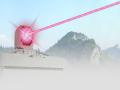 Recreación del sistema de defensa por láser desarrollado en Estados Unidos por Lockheed Martin