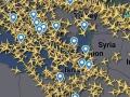El radar de vuelos muestra un continuo trasiego de vuelos sobre Egipto
