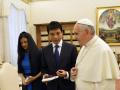 El Papa Francisco con el presidente de Madagascar, Andry Nirina Rajoelina