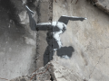 La obra reinvindicada por Banksy en la localidad de Borodyanka