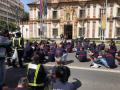 Protesta de los bomberos ante la Diputación