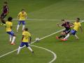 Miroslav Klose dispara a puerta frente a Brasil en la Copa del Mundo, 2014