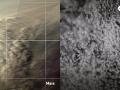 Patrones similares de nubes en Marte y en la Tierra
