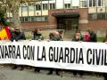 Concentración en Pamplona de apoyo a la Guardia Civil