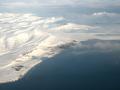 Fotografía aérea de una zona costera de las Islas Svalbard