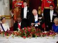 Britain's King Charles III,  Britain's Camilla, the Queen Consort, Kate Middleton and South Africa's President Cyril Ramaphosa attending the State Banquet held during the state visit to the UK by South Africa's President on Tuesday, Nov. 22, 2022 in London, England.