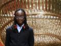 a estudiante de San Ildefonso Elisabeth Obarisiagbon Iyamu durante el sorteo de El Gordo de Navidad en el Teatro Real en Madrid