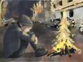 Ilustración Navidad bombas Ucrania