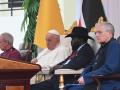 De izquierda a derecha, Justin Welby, el Papa Francisco, Salva Kiir e Iain Greenshields