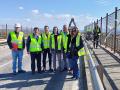Casanueva (centro) visita las obras en la carretera A 318 en Puente Genil