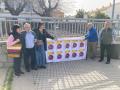 Los representantes vecinales, en la plaza de Santa Teresa