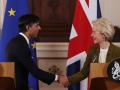 El primer ministro británico, Rishi Sunak, y la presidenta de la Comisión Europea, Ursula von der Leyen