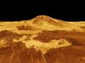 Recreación por ordenador del Monte Maat, en Venus