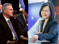 La presidenta de Taiwán Tsai Ing-wen y Kevin MacCarthy presidente Cámara de Representantes de EE.UU.