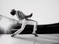 Freddie Mercury en el Wembley Stadium de Londres en 1986